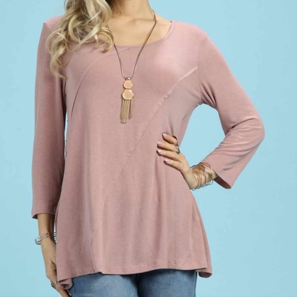 Suzanne Betro Dusty Pink Tunic 2X
